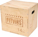 Fitvids 3-in-1 Wooden Plyo Box Jump Box for Home Gym and Outdoor Workouts - Brand New