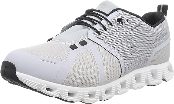 59.98841 ON MEN'S CLOUD 5 WATERPROOF GLACIER/WHITE SIZE 10 Like New