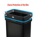 CLOROX SLIM OPEN TOP STAINLESS STEEL TRASH CAN, MATTE BLACK, 13 GAL/50L - Brand New