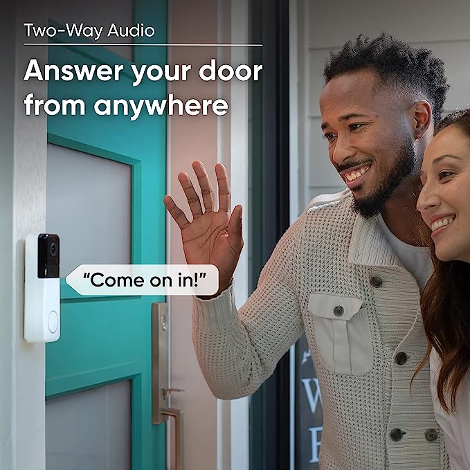 Wyze Wireless Video Doorbell Pro (Chime Included) 1440 HD Video 2Way Audio WHITE New