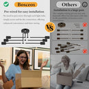 BOSCEOS MODERN SPUTNIK CHANDELIER 6-LIGHT CEILING LIGHTS FIXTURE - BLACK - Like New