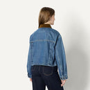 Amazon Essentials Women's Oversized-Fit Cropped Denim Heavyweight - Size XS - Brand New