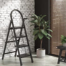 JOISCOPE 4 Step Ladder, Folding Step Stool, 250 Lbs Capacity, B0B56WPGYW - Black - Brand New