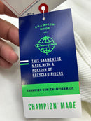 CHAMPION POWERBLEND CREWNECK SWEATSHIRT, CLASSIC SCRIPT LOGO - MEN XL - WHITE - Brand New