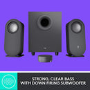LOGITECH Z407 BLUETOOTH COMPUTER SPEAKERS SUBWOOFER WIRELESS CONTROL - BLACK - Like New