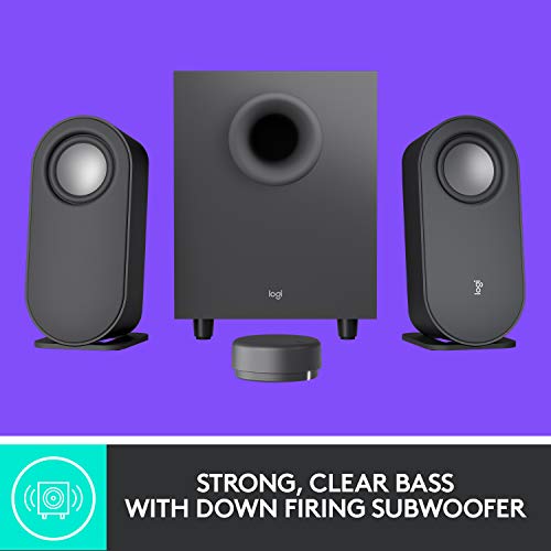 LOGITECH Z407 BLUETOOTH COMPUTER SPEAKERS SUBWOOFER WIRELESS CONTROL - BLACK - Like New