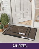 DEXI Welcome Mat Heavy Duty Rubber Entrance Mat 23.5"x35.5" B09ZNN1L2K - Brown - Brand New
