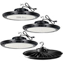 Bulbeats 4Pack 250W LED High Bay Light 35000lm 1000W MH/HPS 5000K UFO - Black - Like New