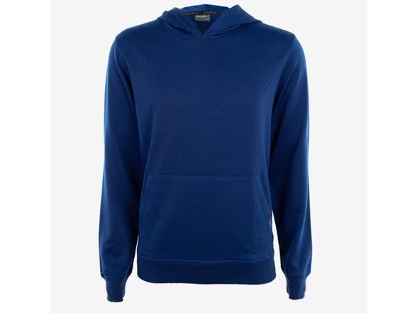 EDDIE BAUER MEN'S FAUX SHEARLING LINED FLEECE HOODIE - SIZE: M - BLUE PACIFIC - Brand New