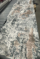 GENERIC LIVING ROOM AREA RUG 5FT X 7FT - GREEN/WHITE/BROWN - Like New