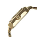 PEUGEOT WOMEN RECTANGLE DRESS WATCH WITH CRYSTAL DECORATED BEZEL - GOLD - Like New