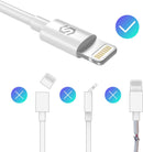 Syncwire Lightning 3ft Cable to USB for Apple iPhone, iPad, More, SW-01 - White Like New