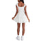 AEROPOSTALE WOMEN'S SMOCKED WAIST SHORT SLEEVE MINI DRESS MEDIUM WHITE - Brand New