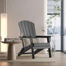 Nevilywood Folding Adirondack Chair - Extended Ergonomic Backrest - Grey - Like New