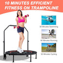 YESUNEED MINI EXERCISE TRAMPOLINE FOLDABLE FITNESS TRAMPOLINE 40" BLACK/RED - Like New