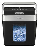ATIVA 8-SHEET MICRO-CUT LIFT-OFF SHREDDER WITH HANDLE - BLACK/SILVER - Brand New