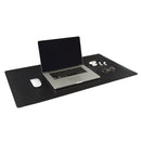 REALSPACE REVERSIBLE DESK PAD W/ANTIMICROBIAL TREATMENT, 20" X 36"  - BLACK/GRAY - Like New