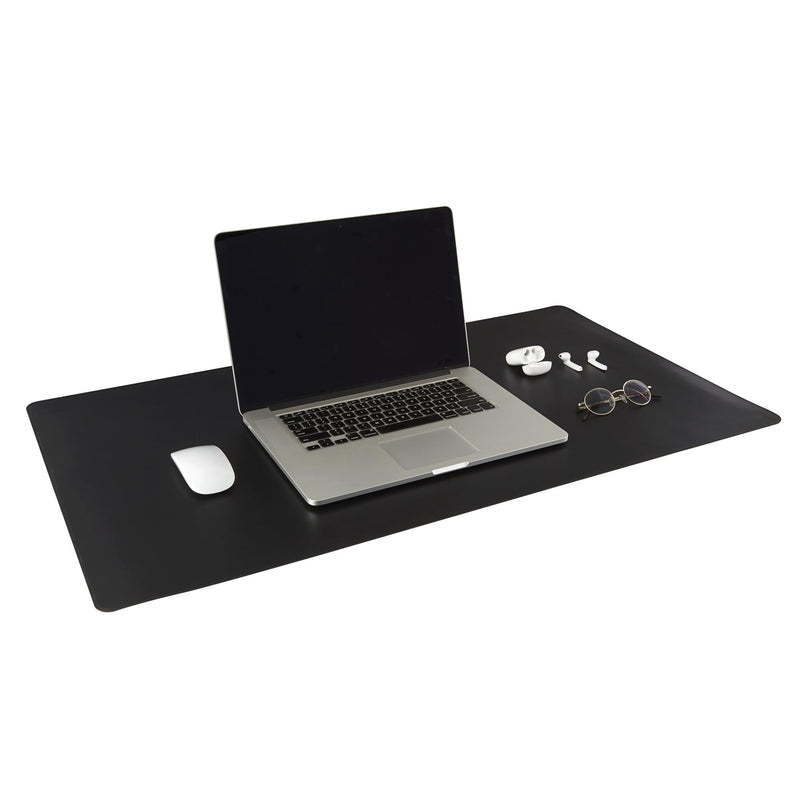 REALSPACE REVERSIBLE DESK PAD W/ANTIMICROBIAL TREATMENT, 20" X 36"  - BLACK/GRAY - Like New