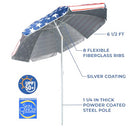 MOSKILA 6.5 feet Outdoor Patio Beach Umbrella Tilt Air Vent Carry Bag - Blue - Brand New