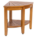 Seven Seas Teak Waterproof Corner Bench With Shelf - Brand New