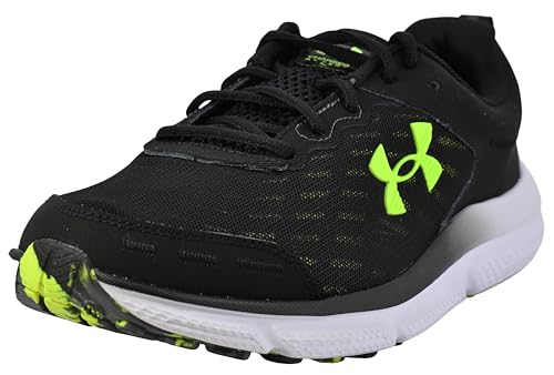 3026175 UNDER ARMOUR MEN CHARGED ASSERT 10 SHOES M BLACK/YELLOW SIZE 8.5 - Like New