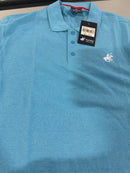 PACIFIC POLO CLUB SHORT SLEEVES POLO - SIZE: MEN XL - CYAN BLUE - Brand New