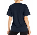 BLUE ICE WOMEN'S LOOSE FIT SHORT SLEEVE CREW NECK SOLID TEE - SIZE: L - NAVY - Like New