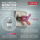 DELTA 17 SERIES DUAL-FUNCTION THERMOSTATIC FAUCET MATTE BLACK T17T445-BL - Like New
