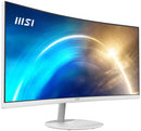 MSI PRO MP341CQW 34" CLASS UW-QHD CURVED SCREEN LCD MONITOR - WHITE - Like New