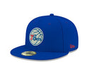 NBA MEN'S OFFICIAL 59 FIFTY FITTED CAP SIZE MEN 7.25 BLACK/WHITE/ORANGE/BLUE - Brand New