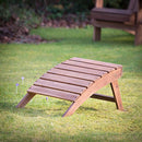 Plant Theatre Outdoor Footstool Acacia Wood Outdoor Ottoman Foot Rest - Like New
