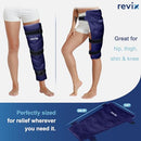 REVIX Full Leg Ice Pack Wrap for Knee Hip & Thigh Reusable Cold Gel Wrap - Brand New