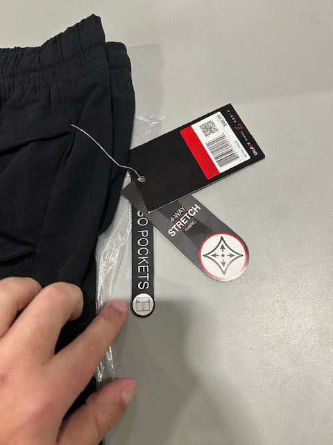 GALAXY BY HARVIC XL BLACK SHORTS STRETCH CARGO POCKETS - SIZE: MEN XL - BLACK - Brand New