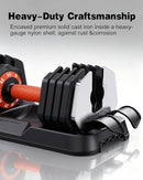 WLR 2026 Upgrade Adjustable Dumbbell Set 25lb/50lb - 1 Hand Quick-Dial, Orange - Like New
