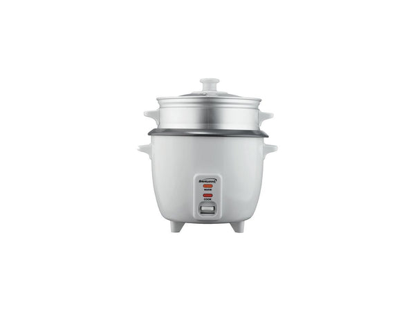 Brentwood TS-700S 4-Cup Rice Cooker and Food Steamer, White