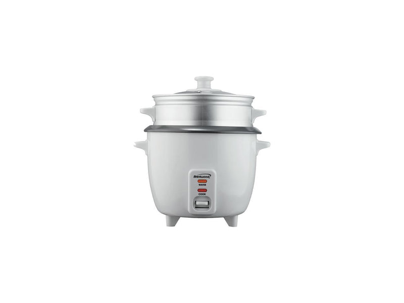 Brentwood TS-700S 4-Cup Rice Cooker and Food Steamer, White
