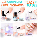 Gellen Nail Tips Glue Gel Kit Acrylic Nail 240Pcs Clear Stiletto Curl Set - Brand New