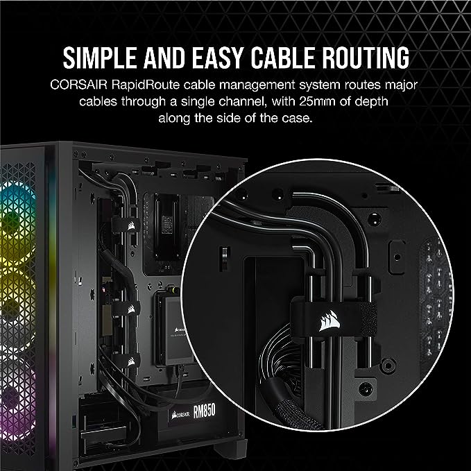 Corsair 4000D AIRFLOW Tempered Glass Mid-Tower ATX Case CC-9011200-WW - Black Like New