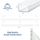 VIVO Dual Acrylic 24" Floating Bookshelves Wall Display Organizer 2-Pack - Brand New