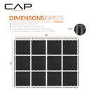 CAP BARBELL INTERLOCKING EVA FOAM EXERCISE PUZZLE MAT 24" X 24" - TATAMI - BLACK - Brand New