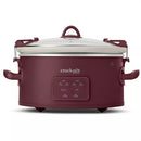 CROCK-POT 6QT COOK PROGRAMMABLE SLOW COOKER CERAMIC LAMBRUSCO RED, 210W - Like New