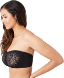 WACOAL WOMEN'S HALO LACE STRAPLESS CONVERTIBLE BRA - SIZE: WOMEN 36D - BLACK - Brand New