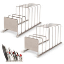 CUISINEL LID AND DISH ORGANIZER RACK 2-PACK SATIN NICKEL - Scratch & Dent