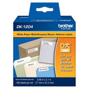 BROTHER GENUINE DK-12043PK MULTIPURPOSE PAPER LABEL ROLL - WHITE - Brand New