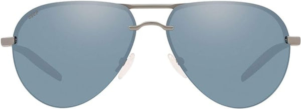 Costa Del Mar Helo 580P Pilot Sunglasses OSGP 06S6006 - GRAY/MATTE SILVER Like New