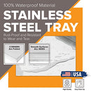 Metal Dog Crate Kennel Replacement Pan - Stainless Steel - 34.6x22.2 in - Brand New