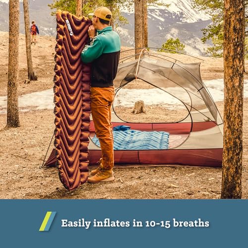 KLYMIT STATIC V LIGHTWEIGHT INFLATABLE SLEEPING PAD - ORANGE - Like New