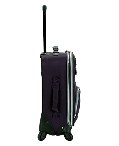 ROCKLAND PASADENA SOFTSIDE SPINNER WHEEL LUGGAGE, CARRY-ON 20" - PURPLE - Brand New