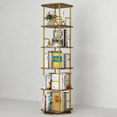 LAUXERY 5 TIER ROTATING BOOKSHELF, 360° SPINNING BOOKSHELF TOWER, SPACE SAVING - Like New
