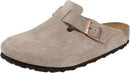 BIRKENSTOCK SOFT SUEDE LEATHER CLOGS - SIZE: MEN 10 (EU M43) - BEIGE - Like New